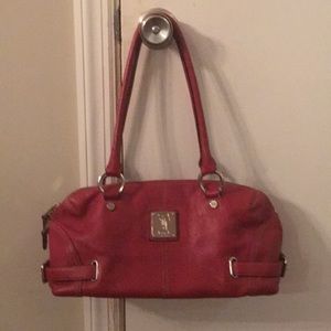 Red Tignanello leather purse